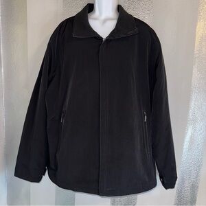 Perry Ellis Port Folio Poly Tech Men’s XL Black Coat Jacket Casual Sharp‎